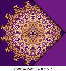 Mandala background for book cover, invitation. Vector illustration