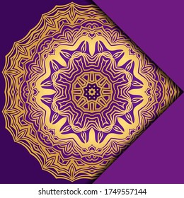 Mandala background for book cover, invitation. Vector illustration