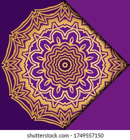 Mandala Hintergrund für Buchumschlag, Einladung. Vektorgrafik