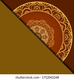Mandala background for book cover, invitation. Vector illustration
