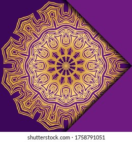 Mandala background for book cover, invitation. Vector illustration