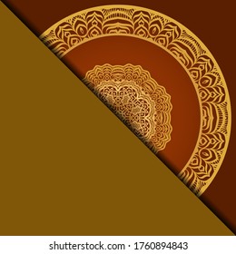 Mandala Hintergrund für Buchumschlag, Einladung. Vektorgrafik