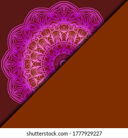Antecedentes de Mandala para la portada del libro, invitación. Ilustración del vector