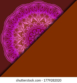 Mandala background for book cover, invitation. Vector illustration