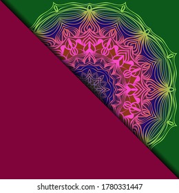 Mandala background for book cover, invitation. Vector illustration