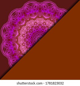 Mandala background for book cover, invitation. Vector illustration