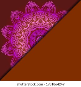 Antecedentes de Mandala para la portada del libro, invitación. Ilustración del vector