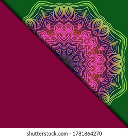 Mandala background for book cover, invitation. Vector illustration
