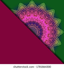Antecedentes de Mandala para la portada del libro, invitación. Ilustración del vector