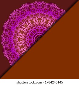 Mandala background for book cover, invitation. Vector illustration