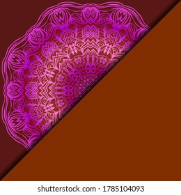 Mandala background for book cover, invitation. Vector illustration