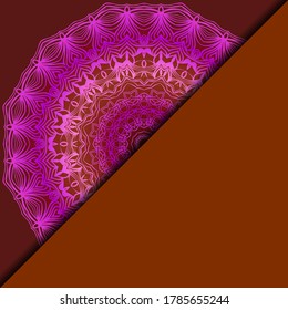 Mandala Hintergrund für Buchumschlag, Einladung. Vektorgrafik