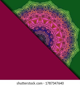 Mandala background for book cover, invitation. Vector illustration