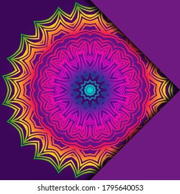 Mandala Hintergrund für Buchumschlag, Einladung. Vektorgrafik