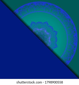 Mandala Hintergrund für Buchumschlag, Einladung. Vektorgrafik