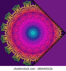 Mandala background for book cover, invitation. Vector illustration