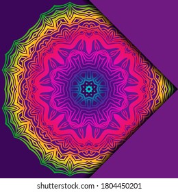 Mandala background for book cover, invitation. Vector illustration
