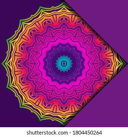 Mandala background for book cover, invitation. Vector illustration