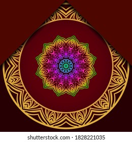 Mandala background for book cover, invitation. Vector illustration