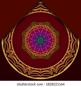 Mandala background for book cover, invitation. Vector illustration