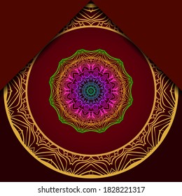 Mandala background for book cover, invitation. Vector illustration