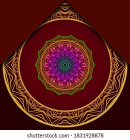 Mandala background for book cover, invitation. Vector illustration