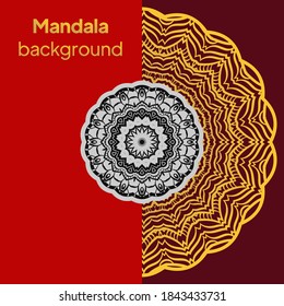 mandala Hintergrund für Buchumschlag, Hochzeitseinladung oder anderes Projekt. Vektorgrafik