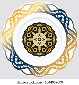 mandala background for book cover, wedding invitation, or other project. vector illustration