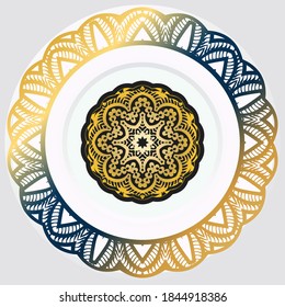 mandala background for book cover, wedding invitation, or other project. vector illustration