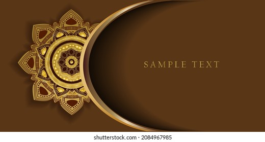 mandala background with brown color  luxurious vector design