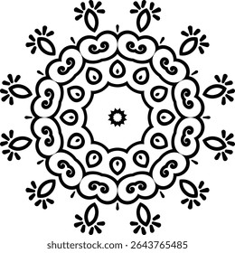 Mandala Background Circular Pattern in the Form of a Mandala Decorative Ornament in Ethnic Oriental Style.