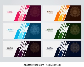 mandala background collection. Vector illustration