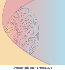 mandala background color vector illustration