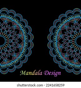  Mandala Background with Colourful Template.Simple ornamental vintage 
 Modern mandala design.