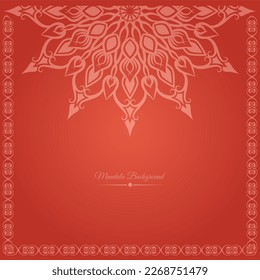 mandala background, with decorative frame