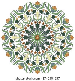 Mandala background. Decorative hand drawn mandala. Ethnic Floral Design. Can be used for cards, invitations, banners, posters, print design. 