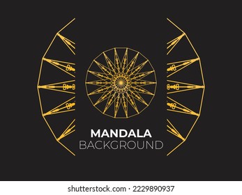 Mandala background design 100% vector image