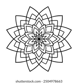 Diseño de fondo de mandala blanco y negro