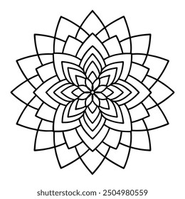 Mandala Background Design Black and White
