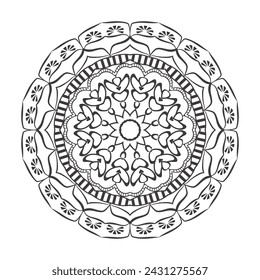 Diseño de fondo Mandala
página para colorear