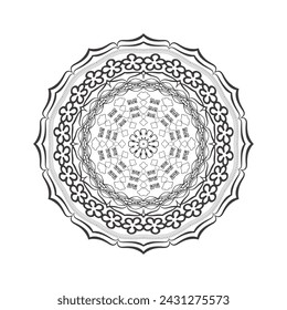 Mandala background design and
coloring page