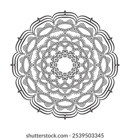 Mandala background design and
coloring page