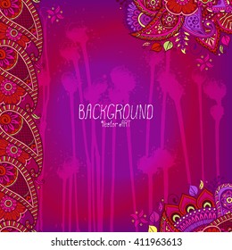 Mandala. Background for design. Vector artwork. Ethnic, hand drawn. Islam, Arabic, Indian, ottoman motifs.