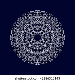 Ilustración vectorial del diseño de fondo de Mandala