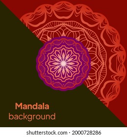 mandala background. Eid mubarak card with whtie mandala pattern background. vector