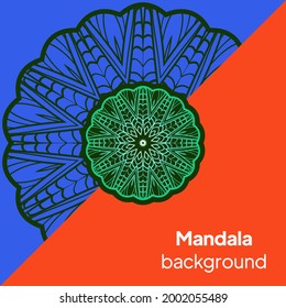 mandala background. Eid mubarak card with whtie mandala pattern background. vector
