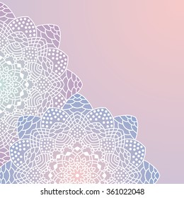 Mandala background. Ethnic decorative elements. Pattern with vintage round ornament, decorative indian medallion, abstract flower element. Henna vector design
