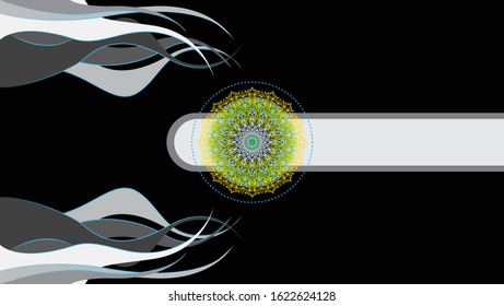mandala background in futuristic style