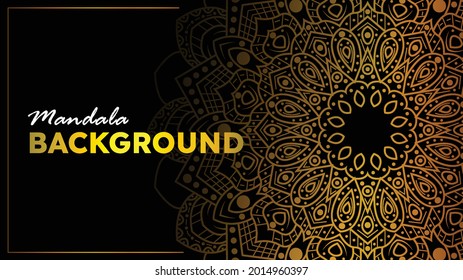 Mandala-Hintergrund mit goldenem Akzent
