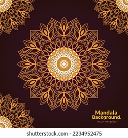 fondo de mandala en color oro